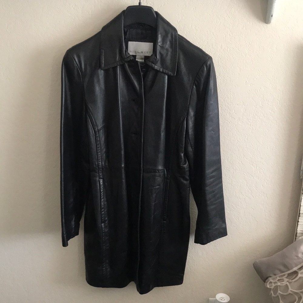 Black leather jacket